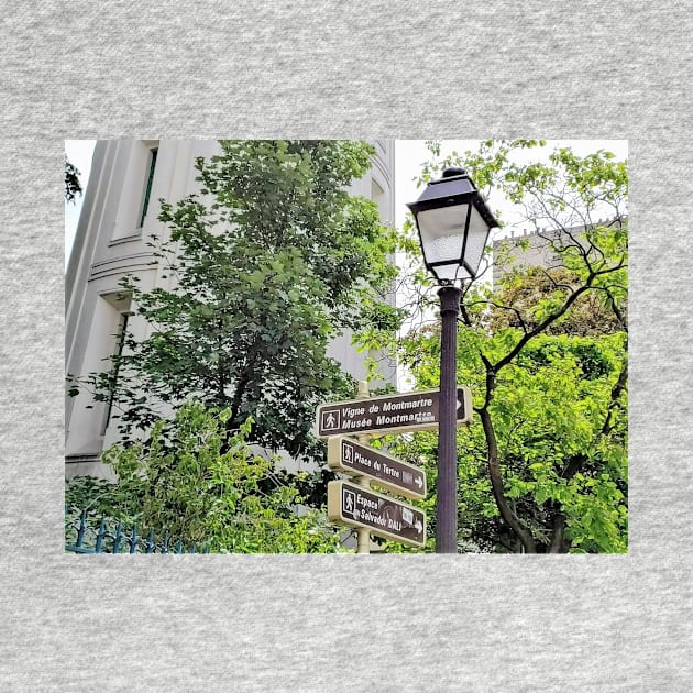 Paris Montmartre Street Light in Summer by BlackBeret